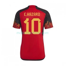 Koszulka Belgia Hazard 10 Domowe Stroje Piłkarskie World Cup 2022 Krótki Rękaw